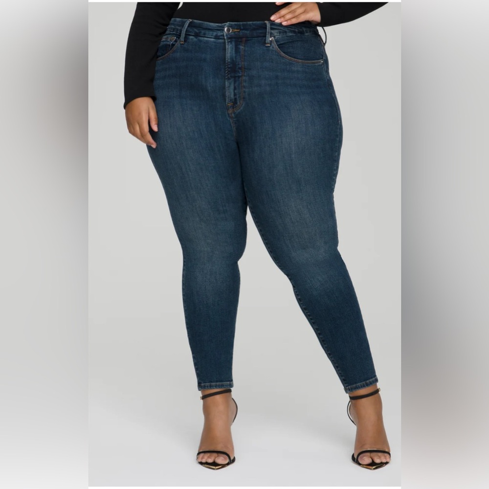 New Good American Good Legs Skinny Jeans Size 30 | Plus Size | Blue